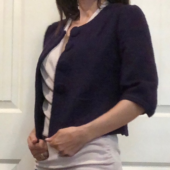 Purple Button Up Work Jacket - Picture 1 of 9